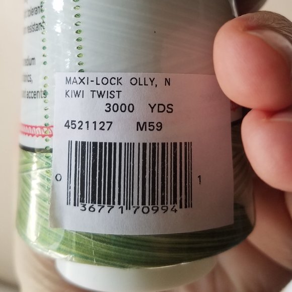 Maxi-Lock Swirls 3000 yd Kiwi Twist Varigated Polyester Sewing or Serger Thread - Picture 3 of 6